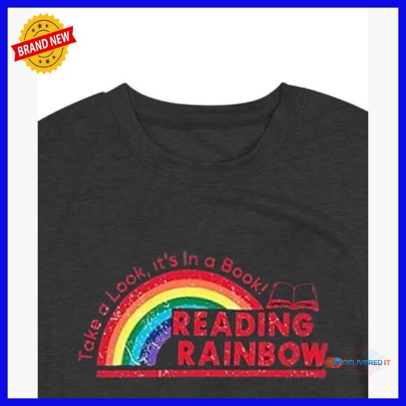 Women's Book Lover T-Shirt, Cotton Blend, Short Sleeve, Reading Teacher Tee - Picture 4 of 6